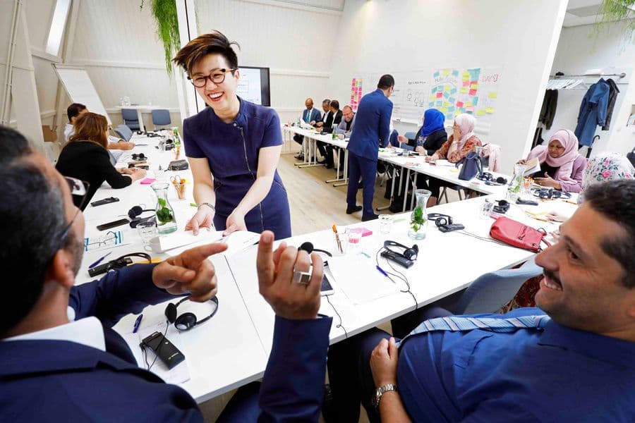 Yuen Yen engaging participants